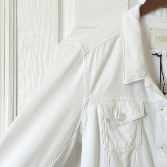 Paige Vivienne This Sh*t Is Bananas Custom Relaxed Cropped Denim Jacket White L - Picture 3 of 15